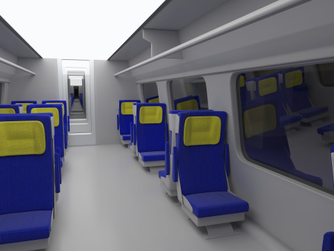 High-Tech Subway and Station 4K 3D Model