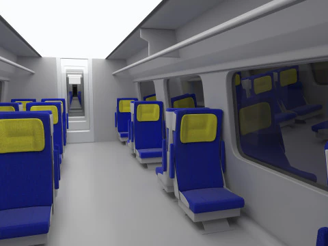 High-Tech Subway and Station 3D Model