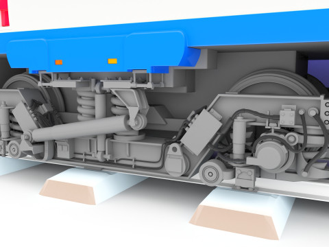 High-Tech Subway and Station 4K 3D Model