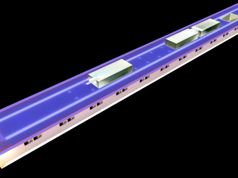 High-Tech Subway and Station 3D Model
