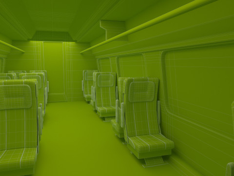 High-Tech Subway and Station 4K 3D Model