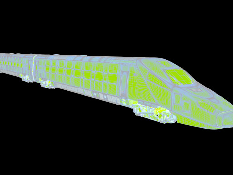 High-Tech Subway and Station 4K 3D Model
