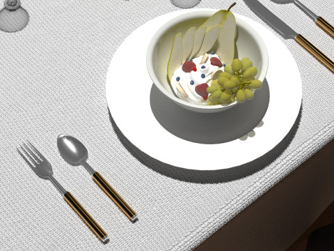 Dinner 4K 3D Model