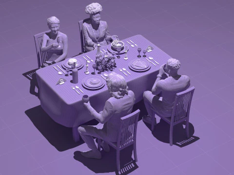 Dinner 3D Model