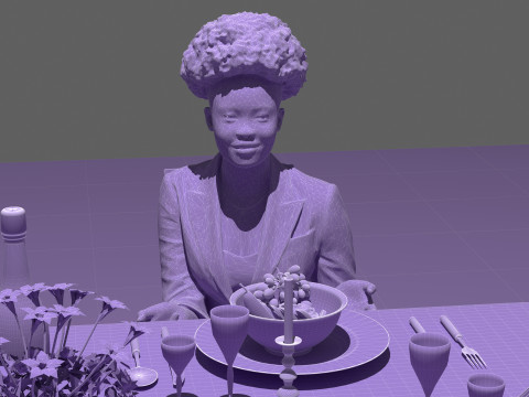 Dinner 4K 3D Model