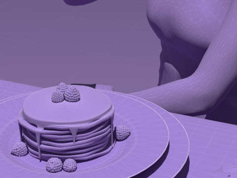 Dinner 4K 3D Model