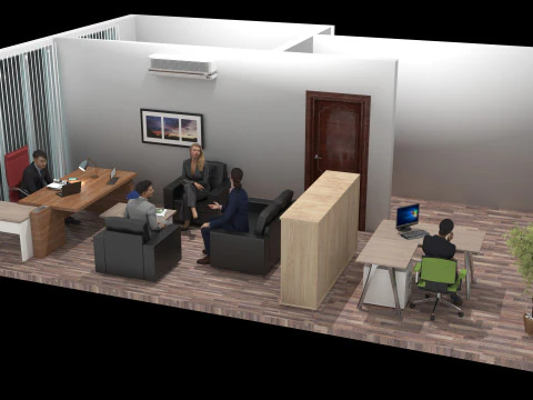 Boss Office 4K 3D Model