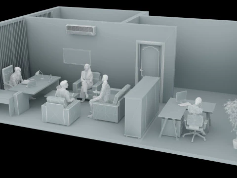 Boss Office 4K 3D Model