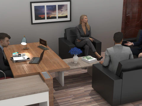 Boss Office 4K 3D Model
