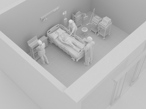 Critical Care Unit 4K 3D Модель
