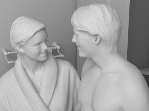 Последствия душа 4K 3D Модель