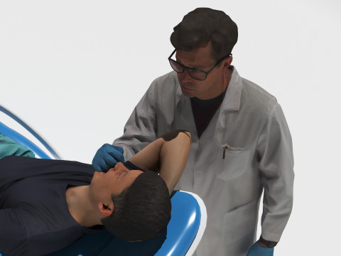 Dental Exam 4K 3D Model