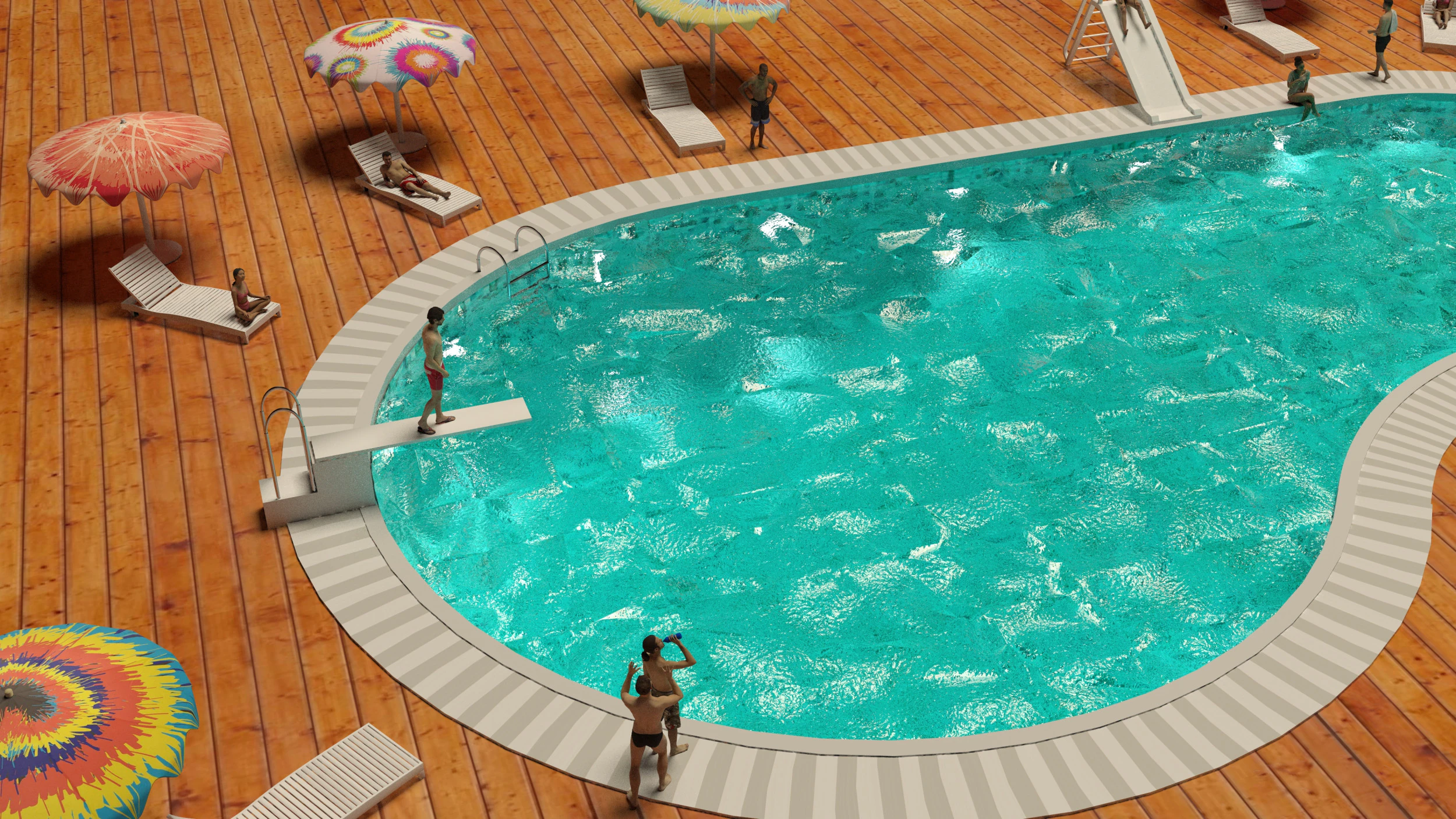 Pool Fun 3D Model .c4d .max .obj .3ds .fbx .stl .blend 
