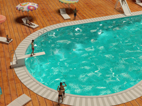 Pool Fun 4K 3D Model