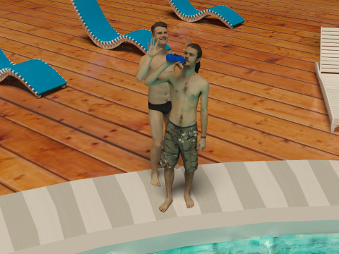 Pool Fun 4K 3Dモデル