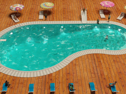 Pool Fun 4K 3Dモデル