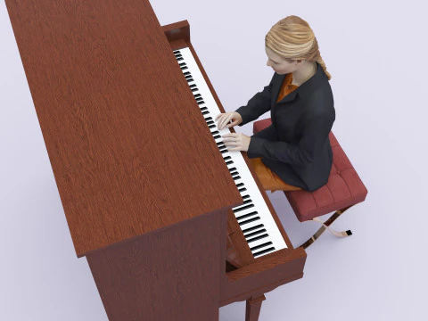 Young Pianist 3D Model
