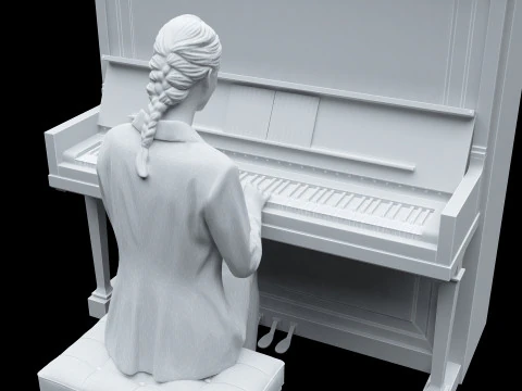 Young Pianist 3D Model