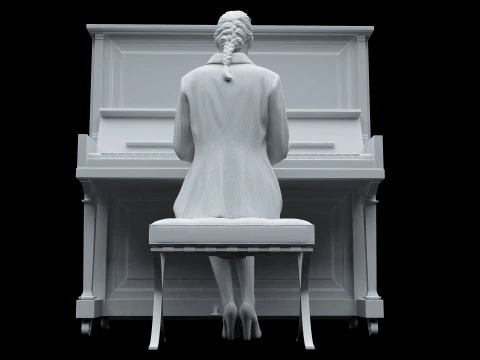 Young Pianist 3D Model