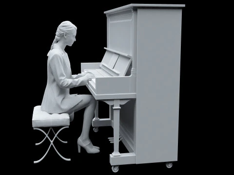 Young Pianist 3D Model
