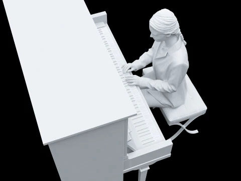 Young Pianist 3D Model