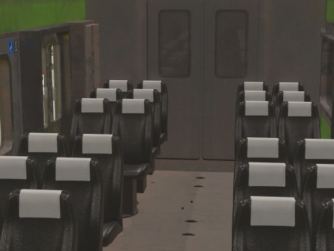 Stazione e treno vintage 4K Modello 3D