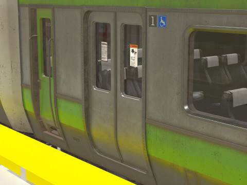 Stazione e treno vintage 4K Modello 3D