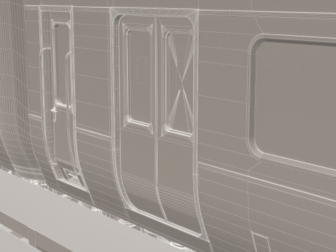 Stazione e treno vintage 4K Modello 3D