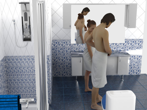 Duschfolgen 2 – 4K 3D Modell