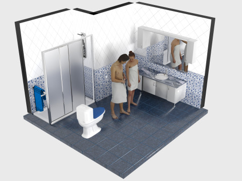 Duschfolgen 2 – 4K 3D Modell