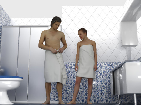 Duschfolgen 2 – 4K 3D Modell