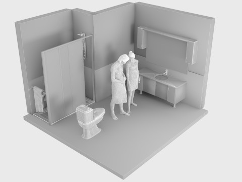 Duschfolgen 2 – 4K 3D Modell