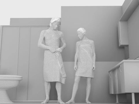 Conseguenze della doccia 2 - 4K Modello 3D