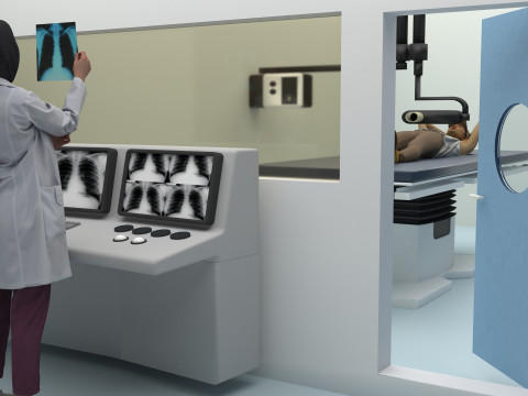 放射线照片 4K 3D 模型