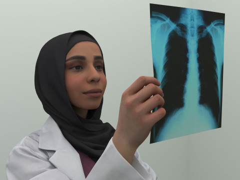 放射线照片 4K 3D 模型