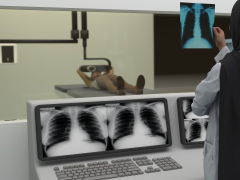 放射线照片 4K 3D 模型