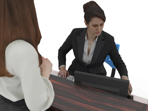 Information Desk 2 - 4K 3D Model