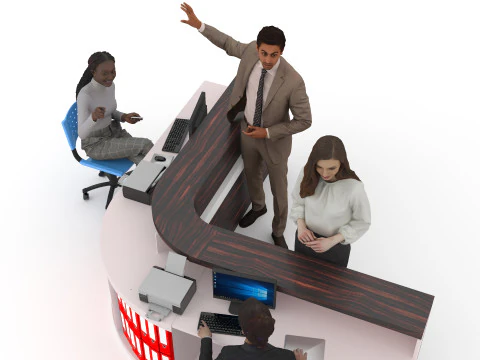 Information Desk 2 - 4K 3D Model