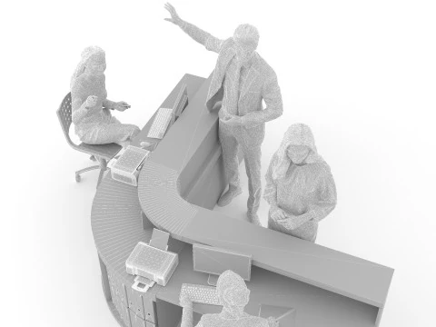 Information Desk 2 - 4K 3D Model