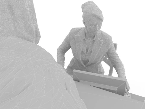 Information Desk 2 - 4K 3D Model