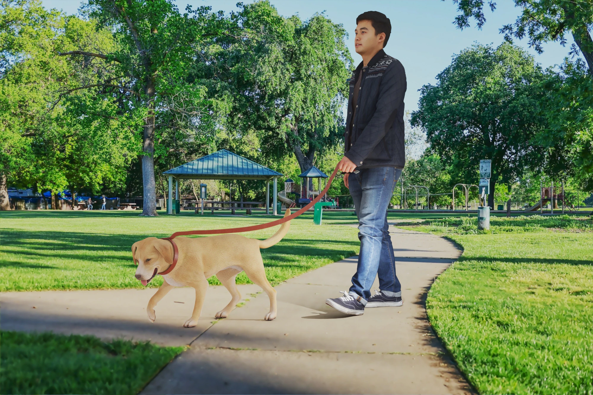 Walking with Mate 3D Model .c4d .max .obj .3ds .fbx .stl .blend 