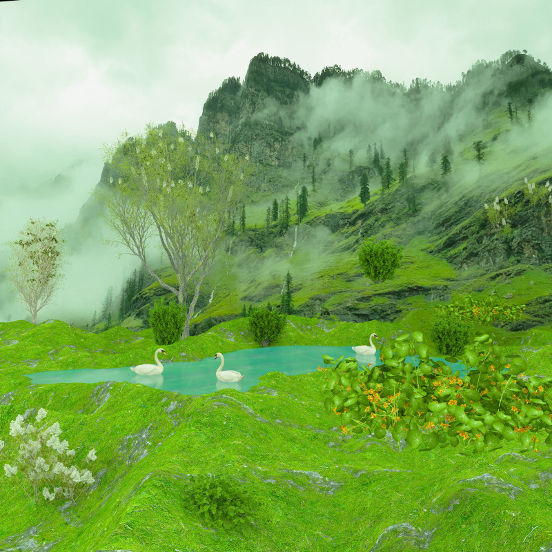 In riva al lago Modello 3D .c4d .max .obj .3ds .fbx .stl .blend 