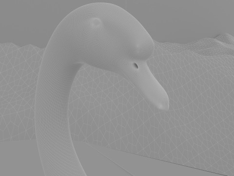 In riva al lago Modello 3D