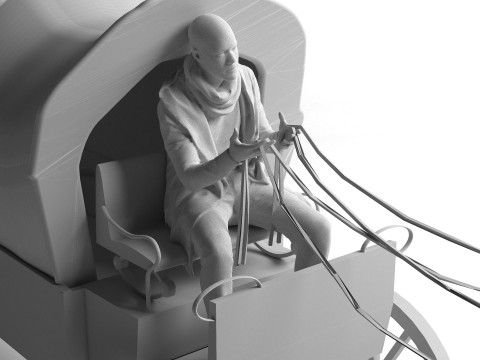 Vagão puxado por cavalos 4K Modelo 3D