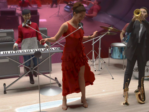 Banda musicale 4K Modello 3D