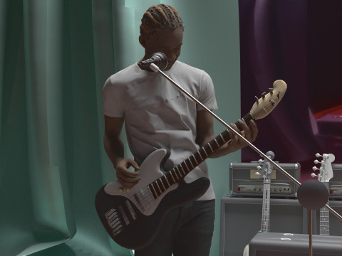 Music Band 4K 3D Model