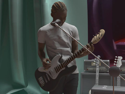 Banda musicale 4K Modello 3D