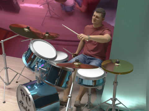 Music Band 4K 3D Model