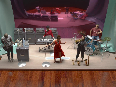 Banda musicale 4K Modello 3D