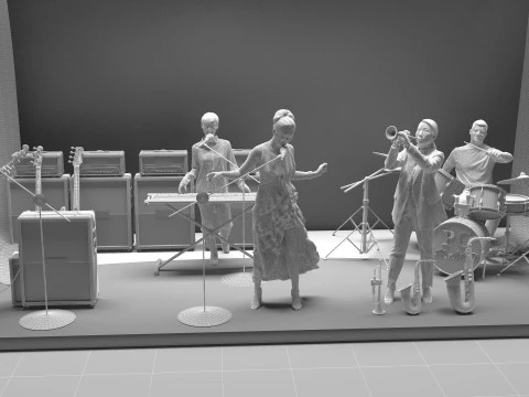 Banda musicale 4K Modello 3D